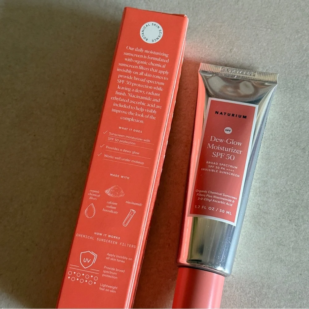 Naturium Dew-Glow Moisturizer SPF 50 Full Size Expires 08/2025